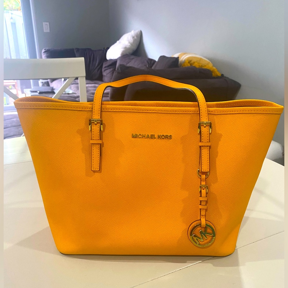 Michael Kors medium yellow tote
